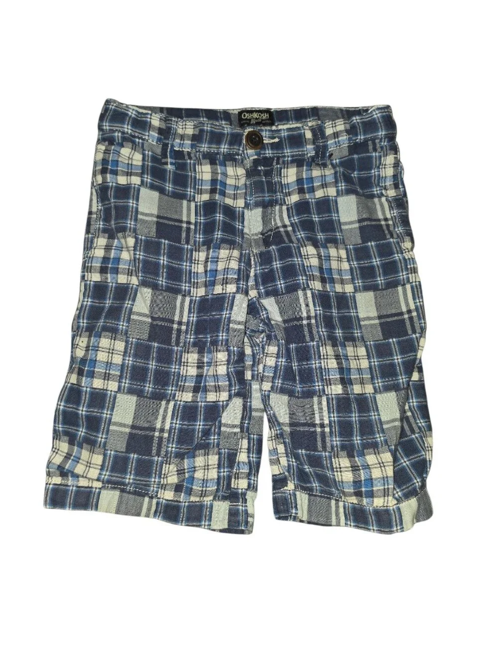8/2/19. OshKosh B'gosh Blue and White Plaid Boys Shorts